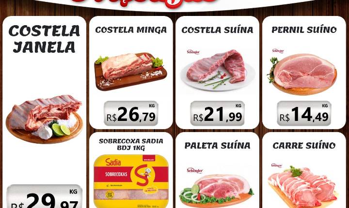 Horti e açougue em super feirão no Marquetto