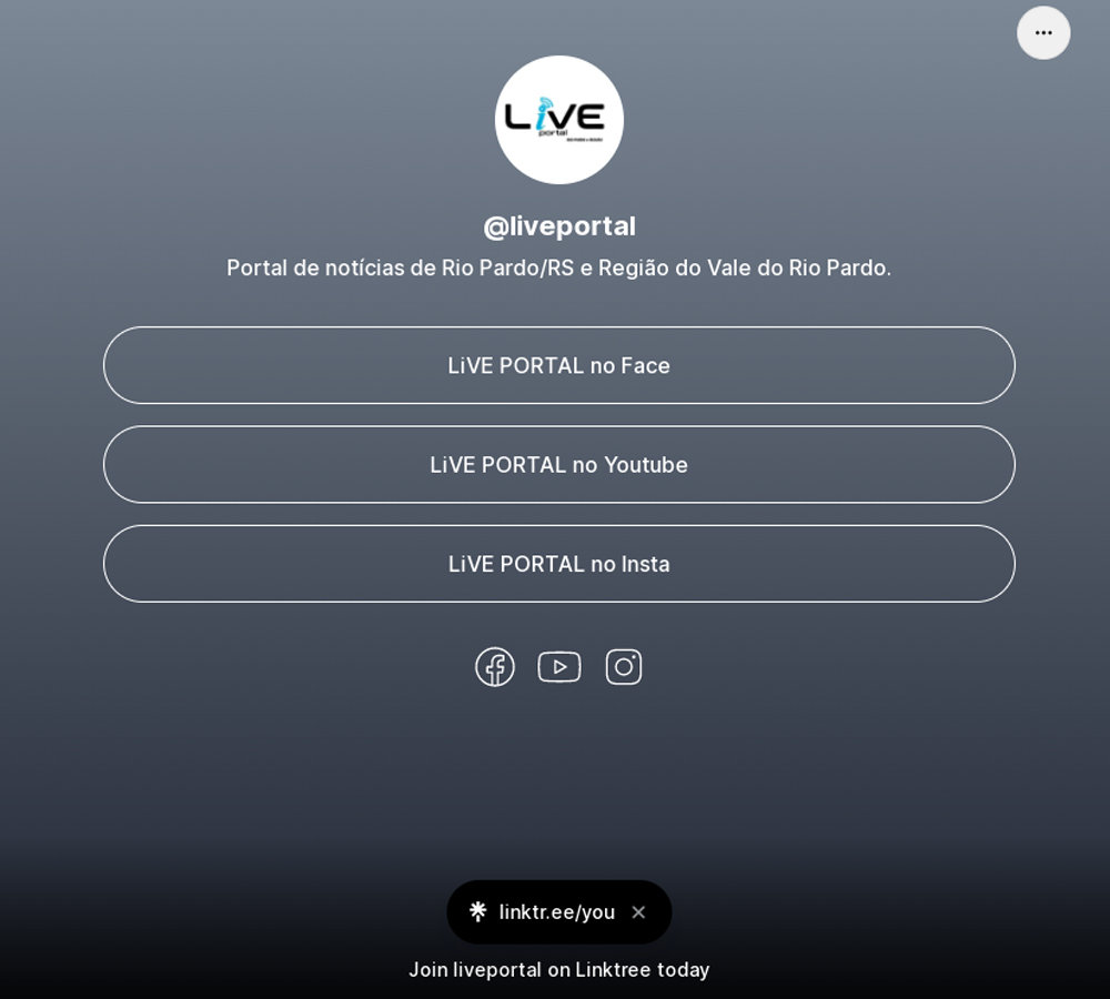 Siga o LiVE Portal nas redes sociais.