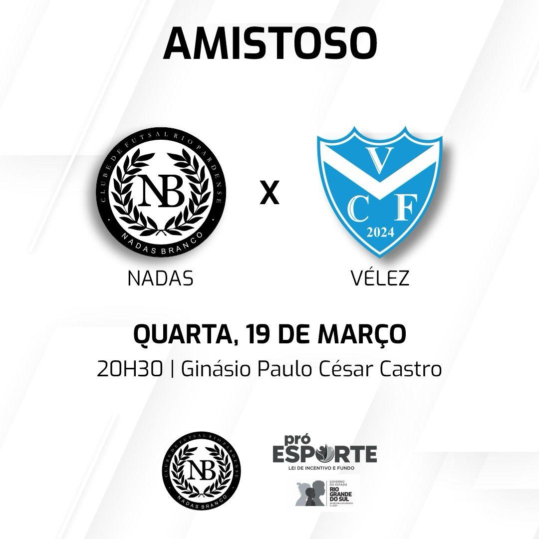 Nadas joga amistoso nesta quarta
