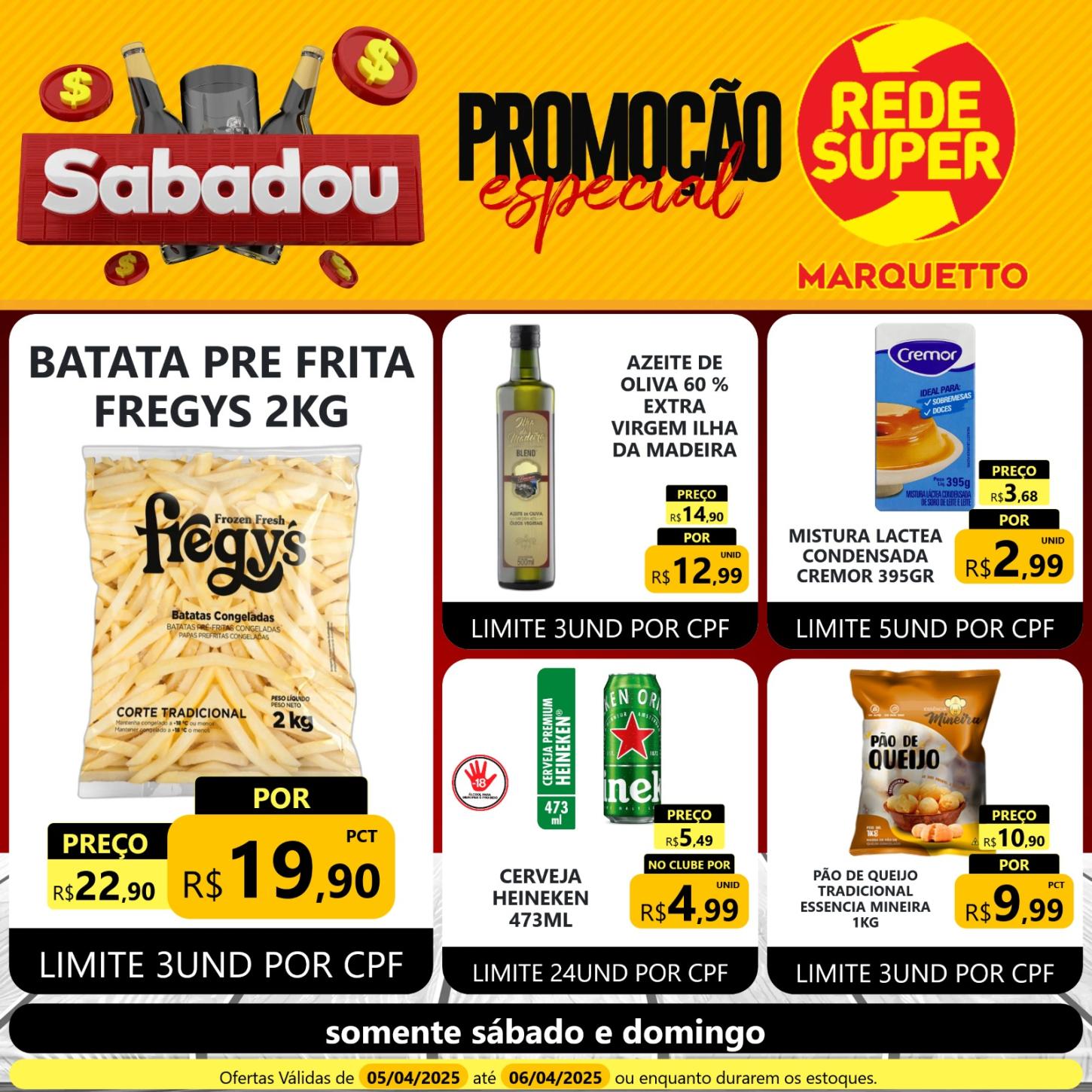 Marquetto divulgou promoções exclusivas pra este sábado e domingo