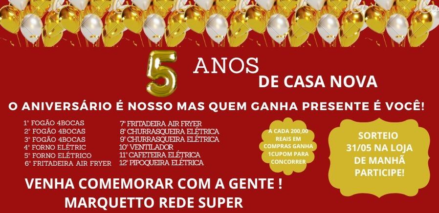 Última semana para você participar do sorteio do Marquetto