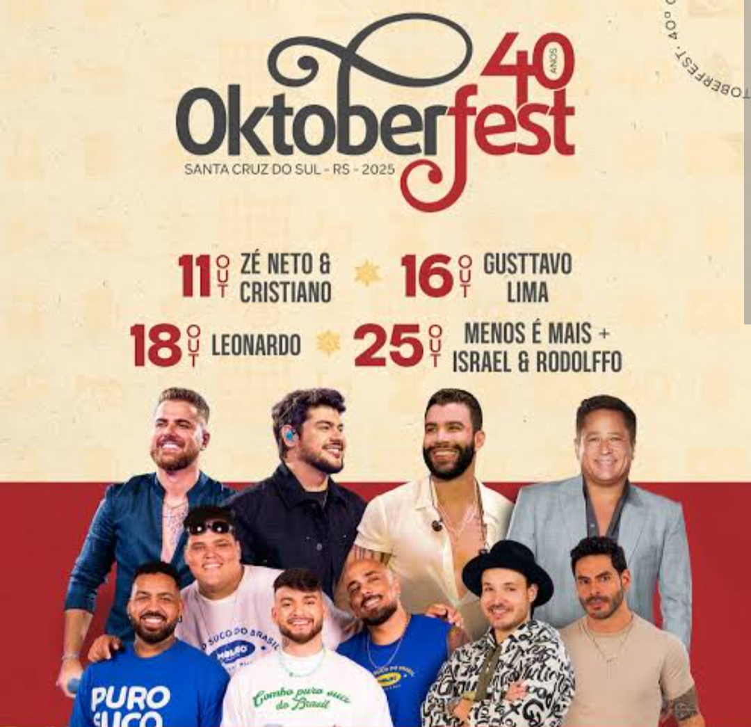 Anunciados os shows nacionais da Oktoberfest