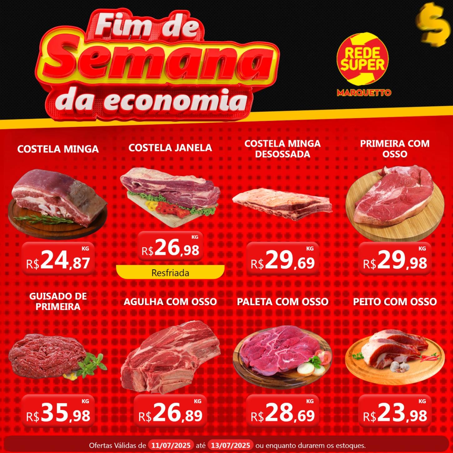 Fim de semana com o preço mais baixo é no Marquetto