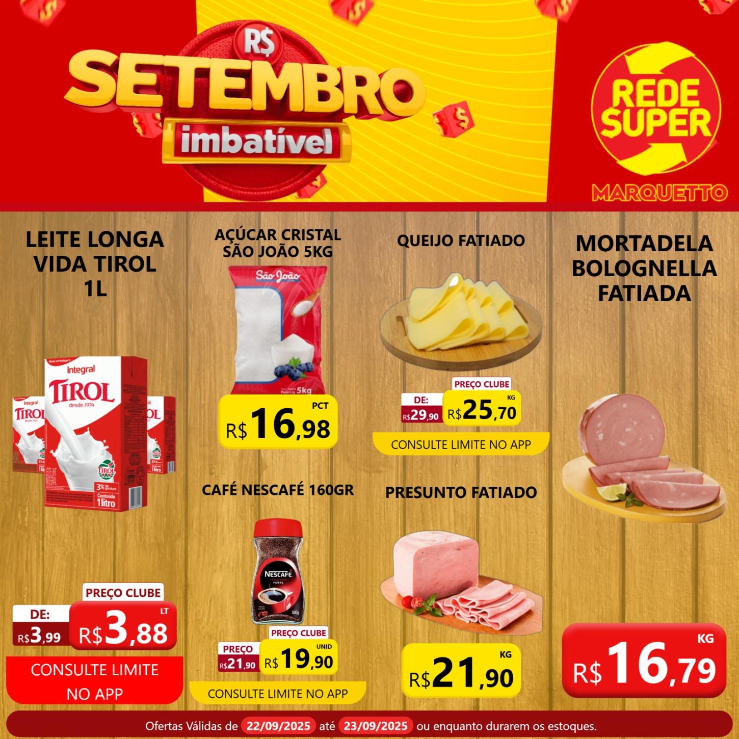 A semana começa com preço baixo no Marquetto