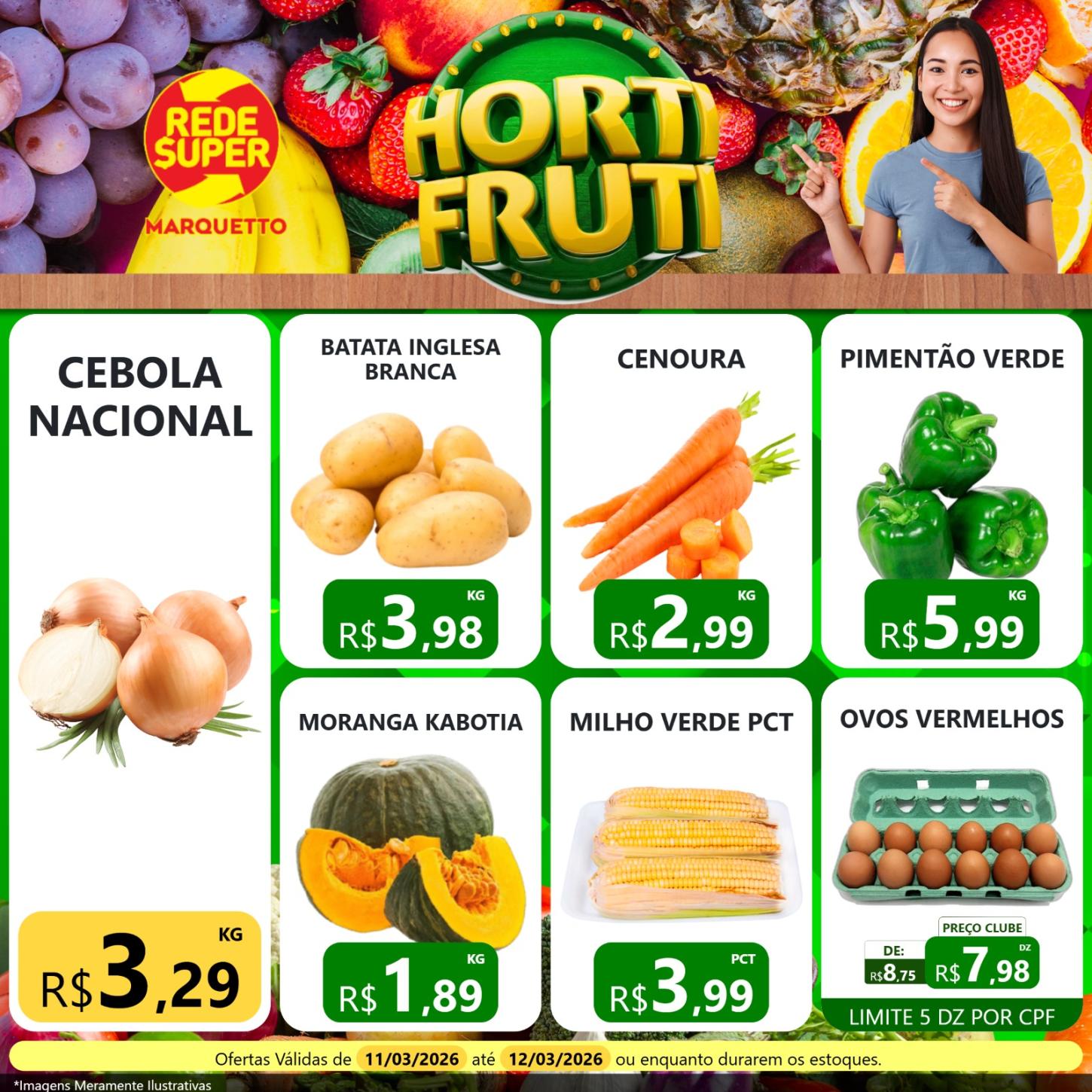 O melhor do hortifruti e do açougue é no Marquetto