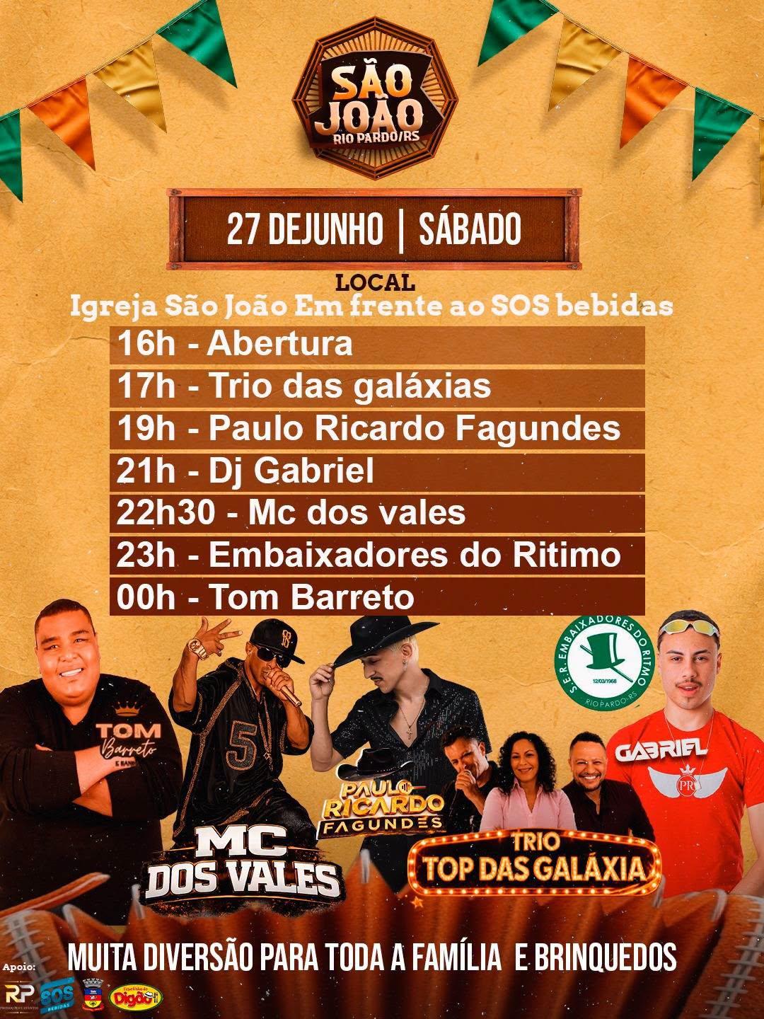 PROGRAMAÇÃO SÃO JOÃO - RIO PARDO/RS