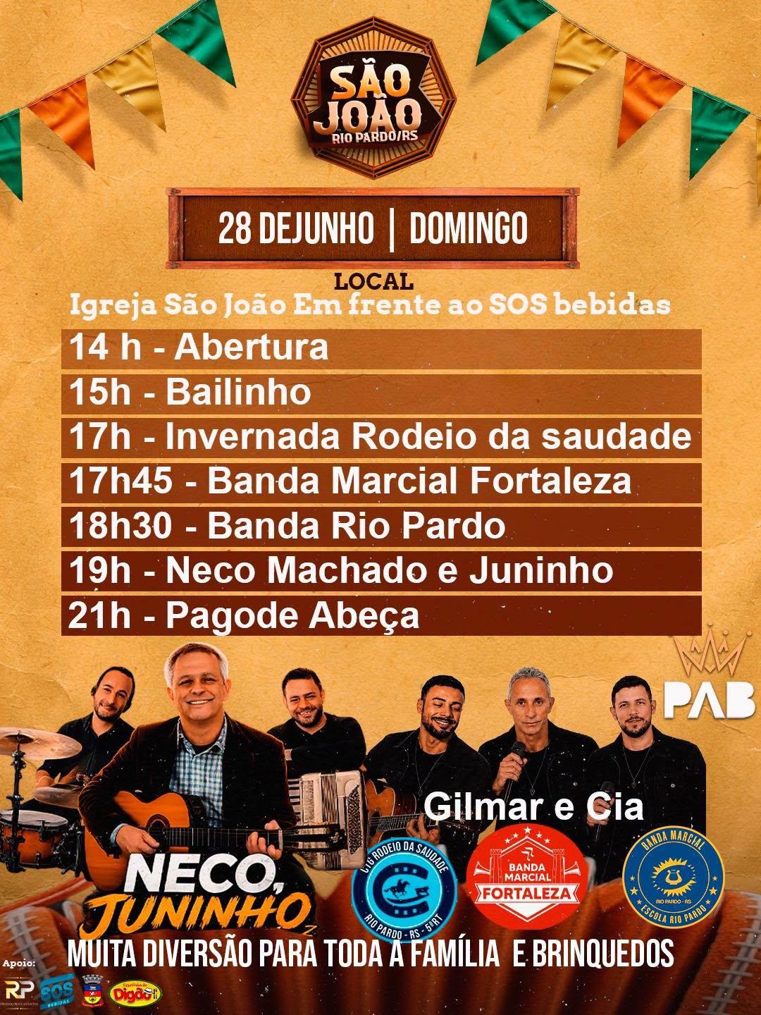 PROGRAMAÇÃO SÃO JOÃO - RIO PARDO/RS