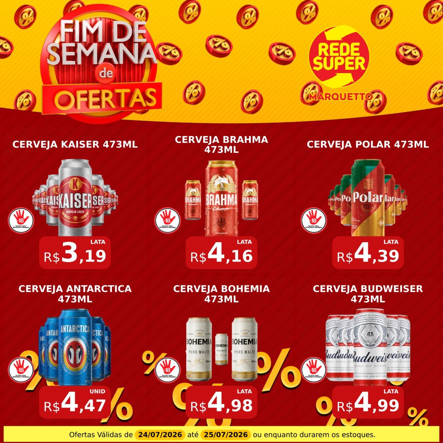 Fim de semana de ofertas é no Marquetto Rede Super