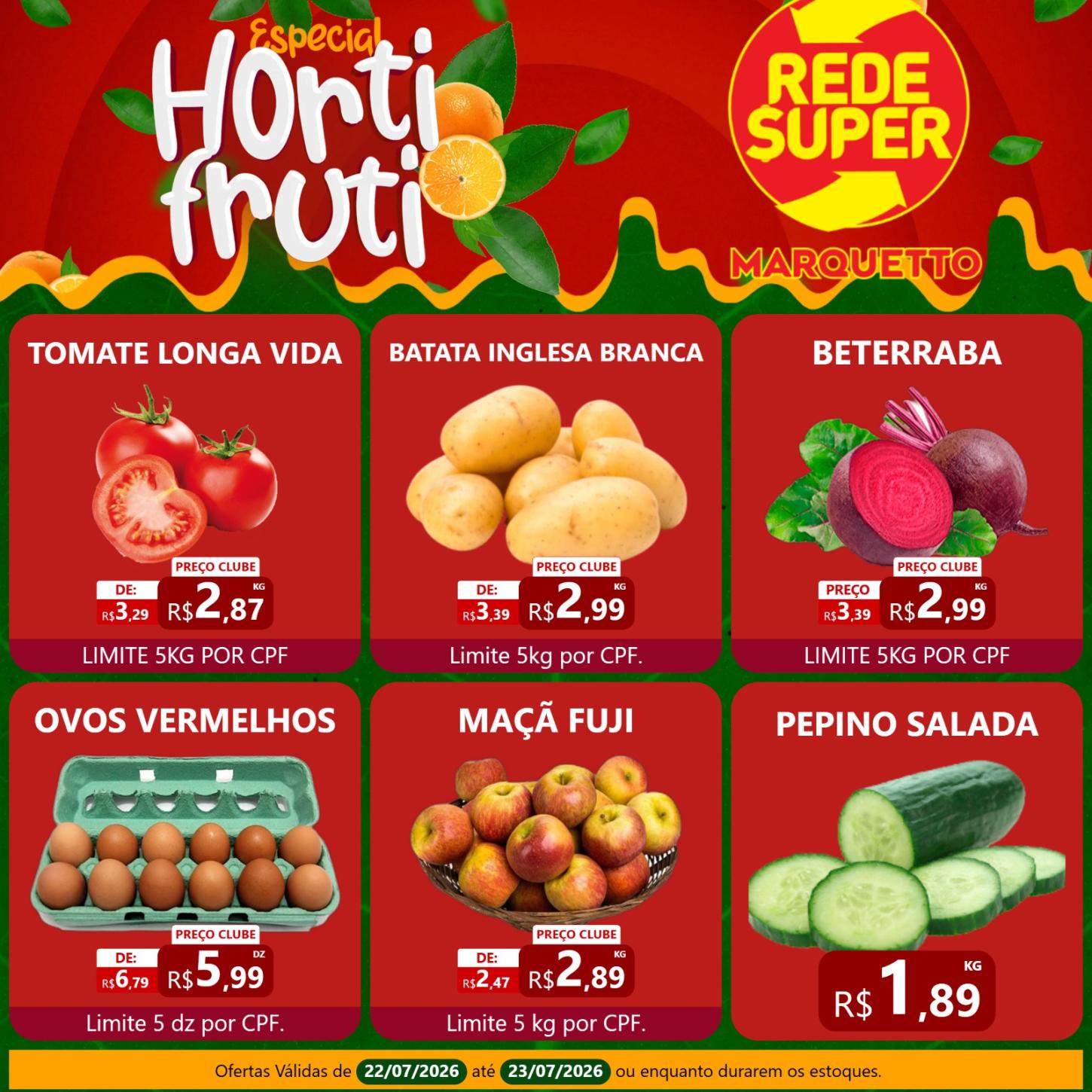 Muitas ofertas esperam você no Marquetto