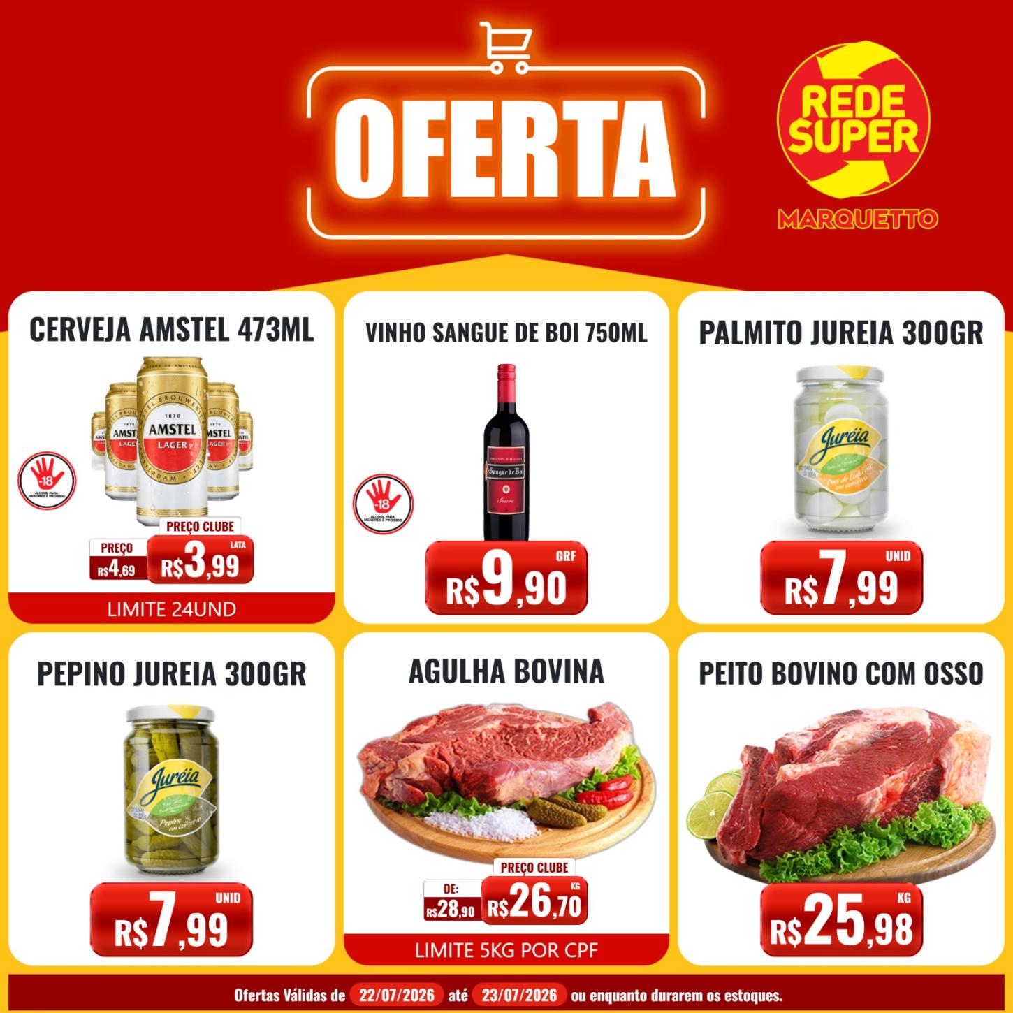 OFERTAS PARA QUARTA E QUINTA NO MARQUETTO