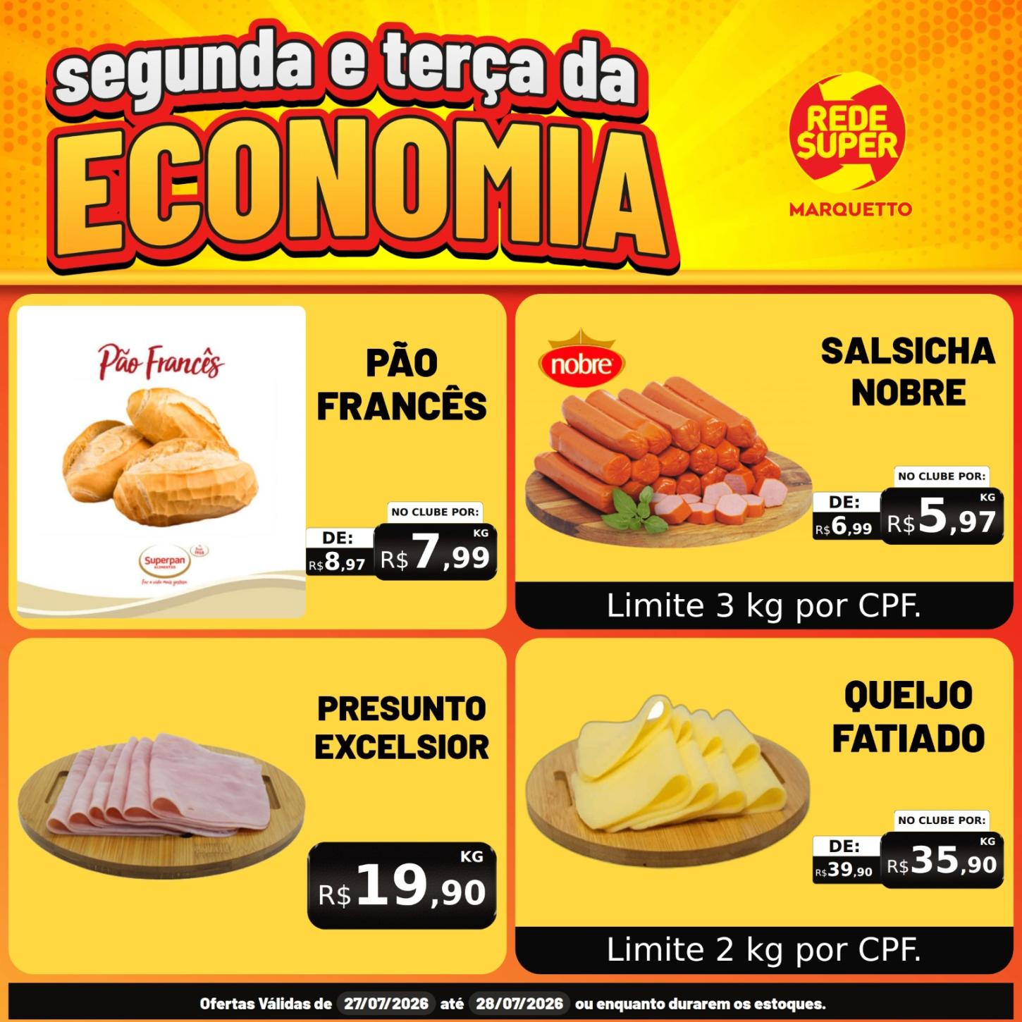 SEGUNDA E TERÇA NO MARQUETTO