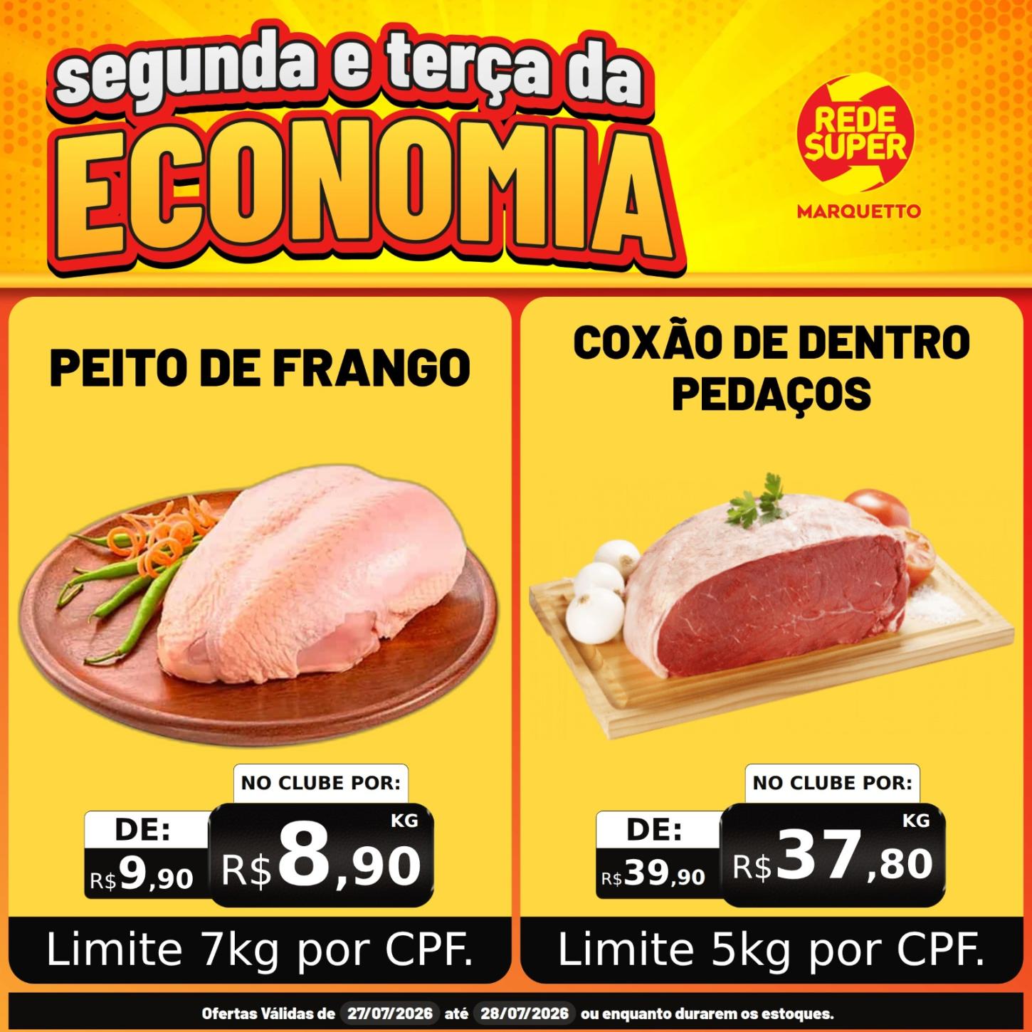 SEGUNDA E TERÇA NO MARQUETTO