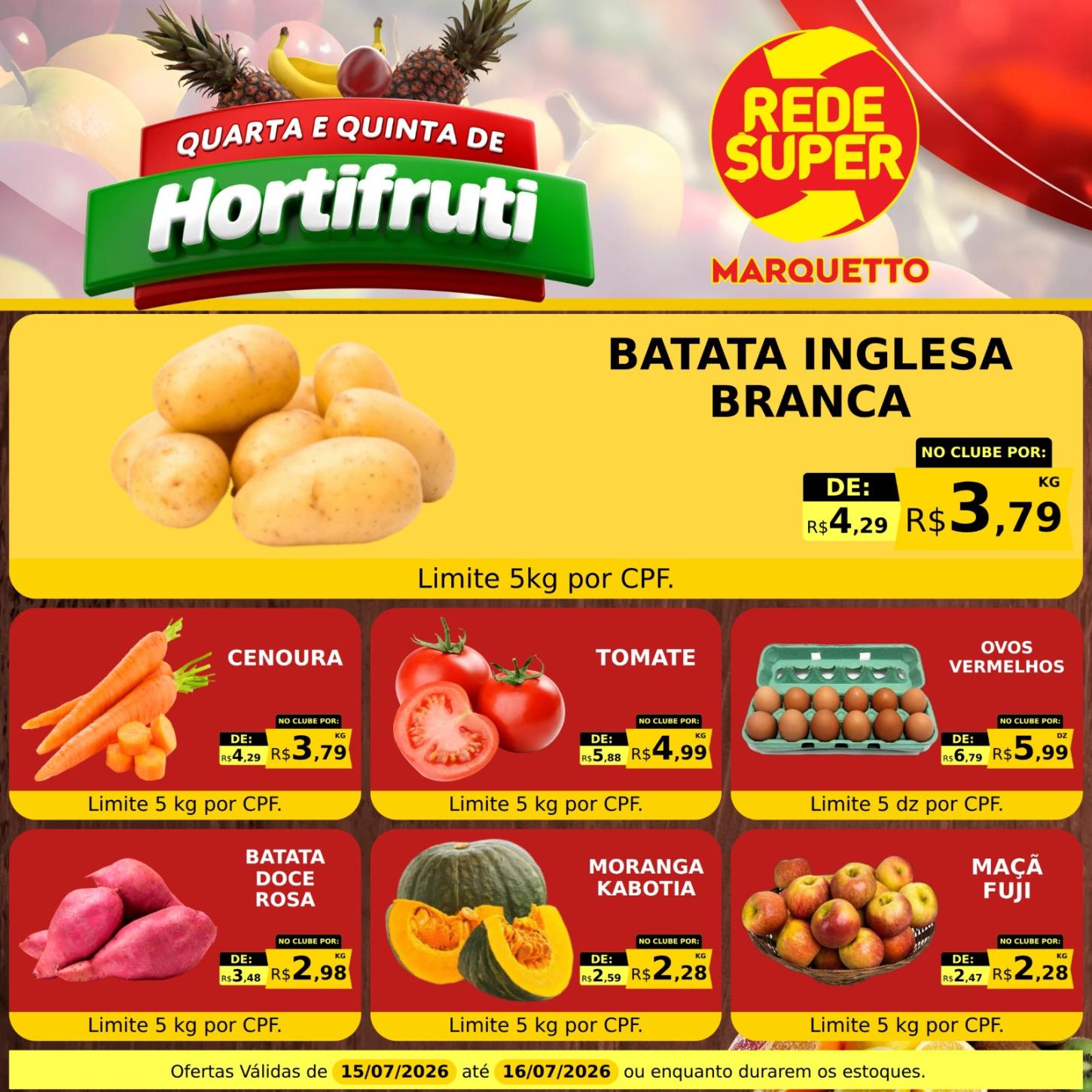QUARTA E QUINTA NO MARQUETTO
