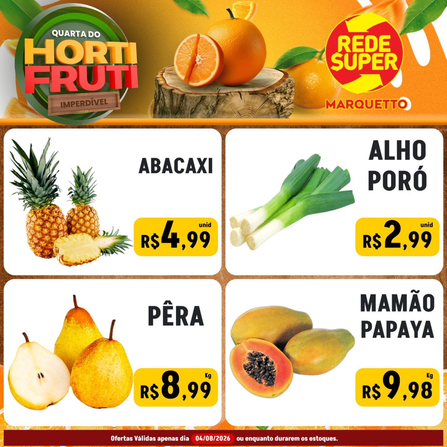 Hortifruti e açougue pra economizar no Marquetto