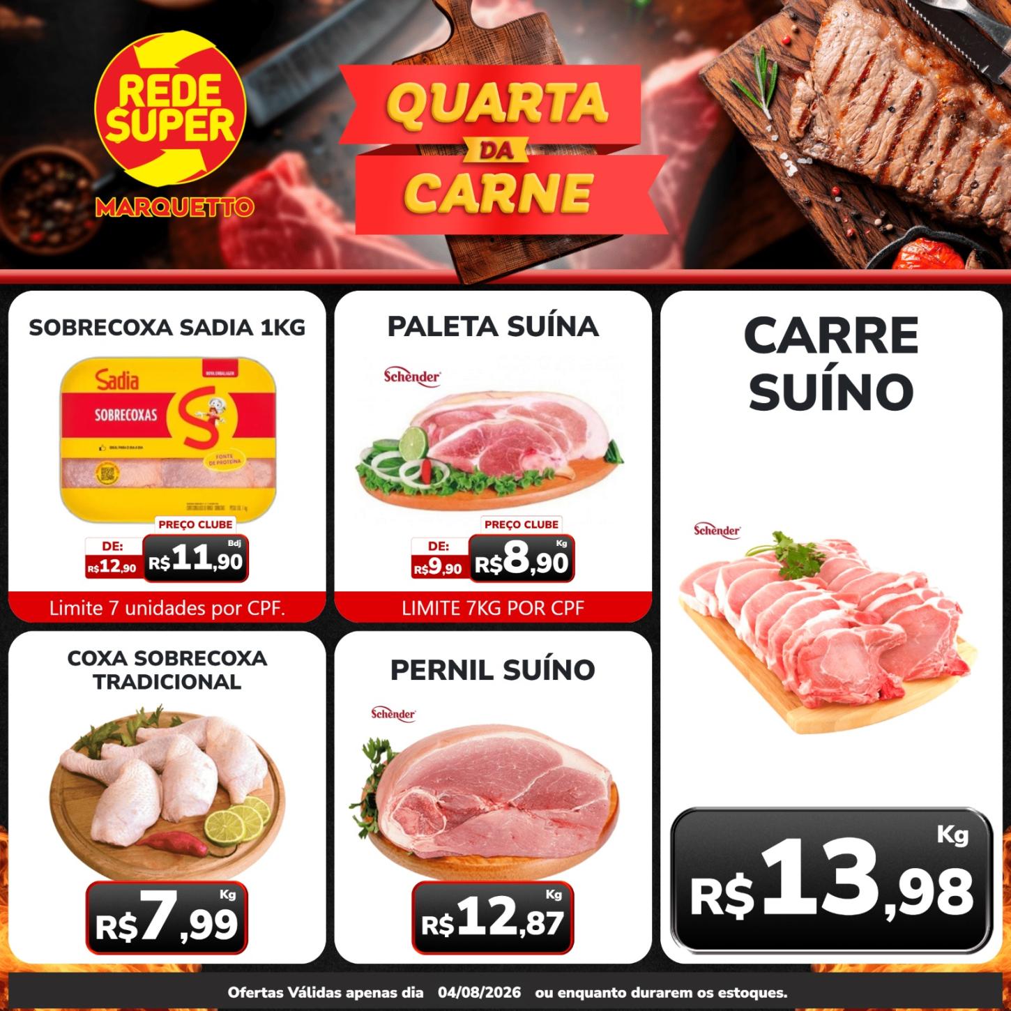 QUARTA E QUINTA NO MARQUETTO REDE SUPER