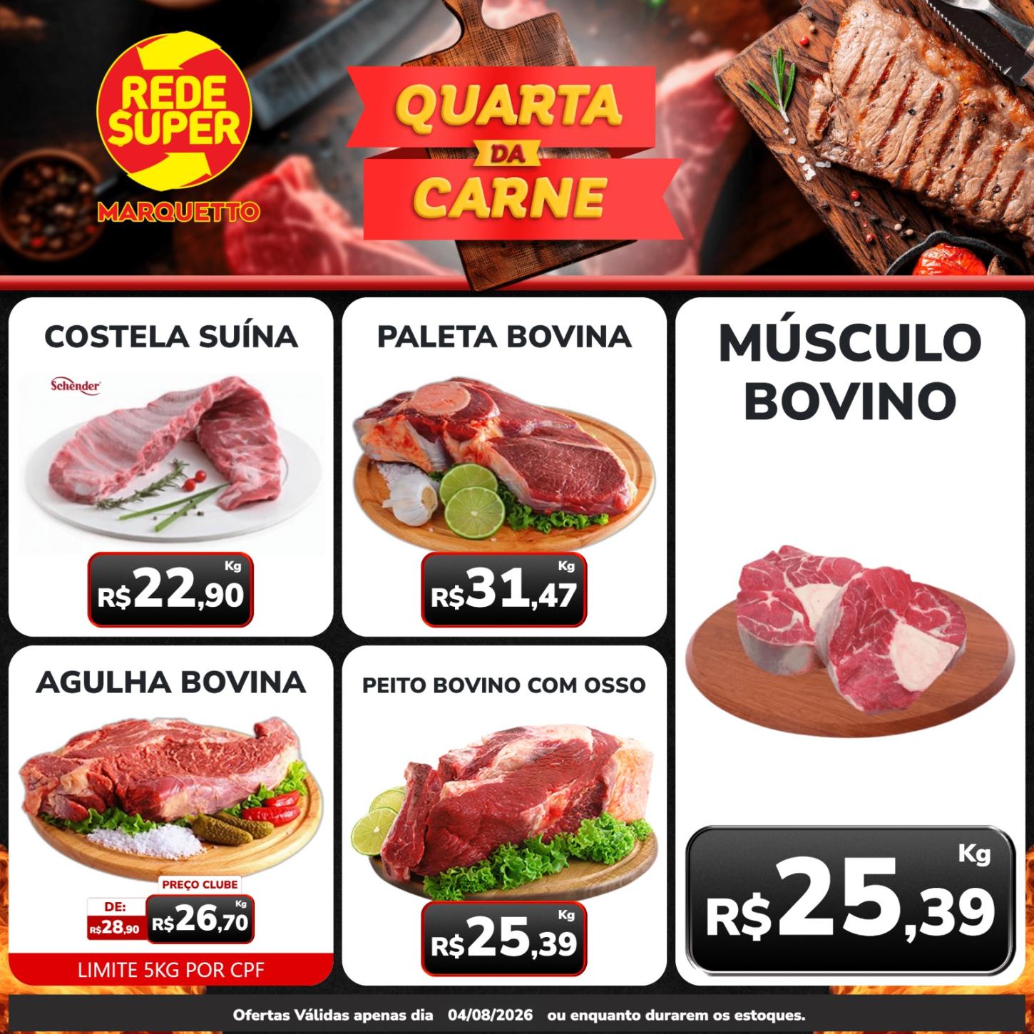 QUARTA E QUINTA NO MARQUETTO REDE SUPER