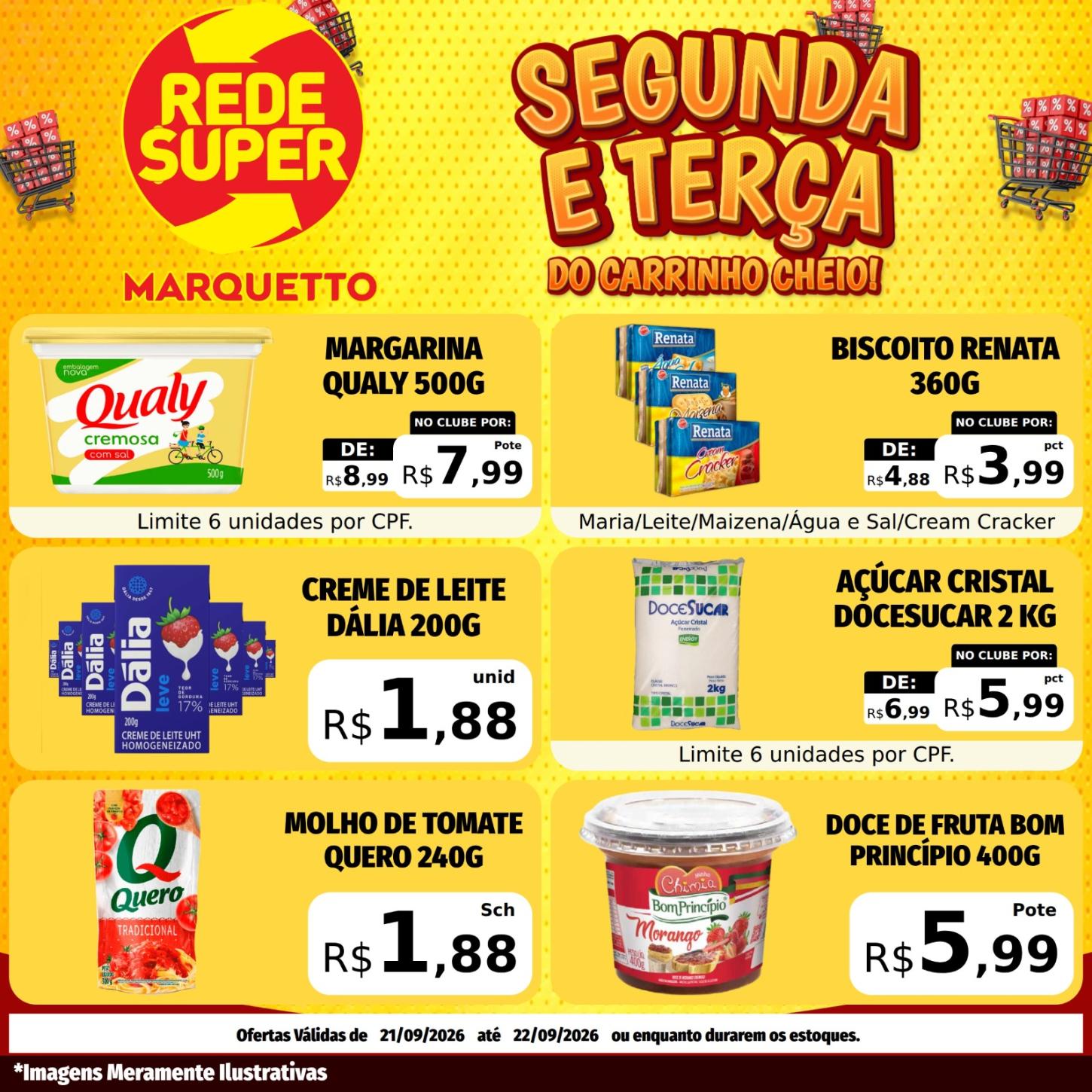 SEGUNDA E TERÇA DO CARRINHO CHEIO MARQUETTO REDE SUPER