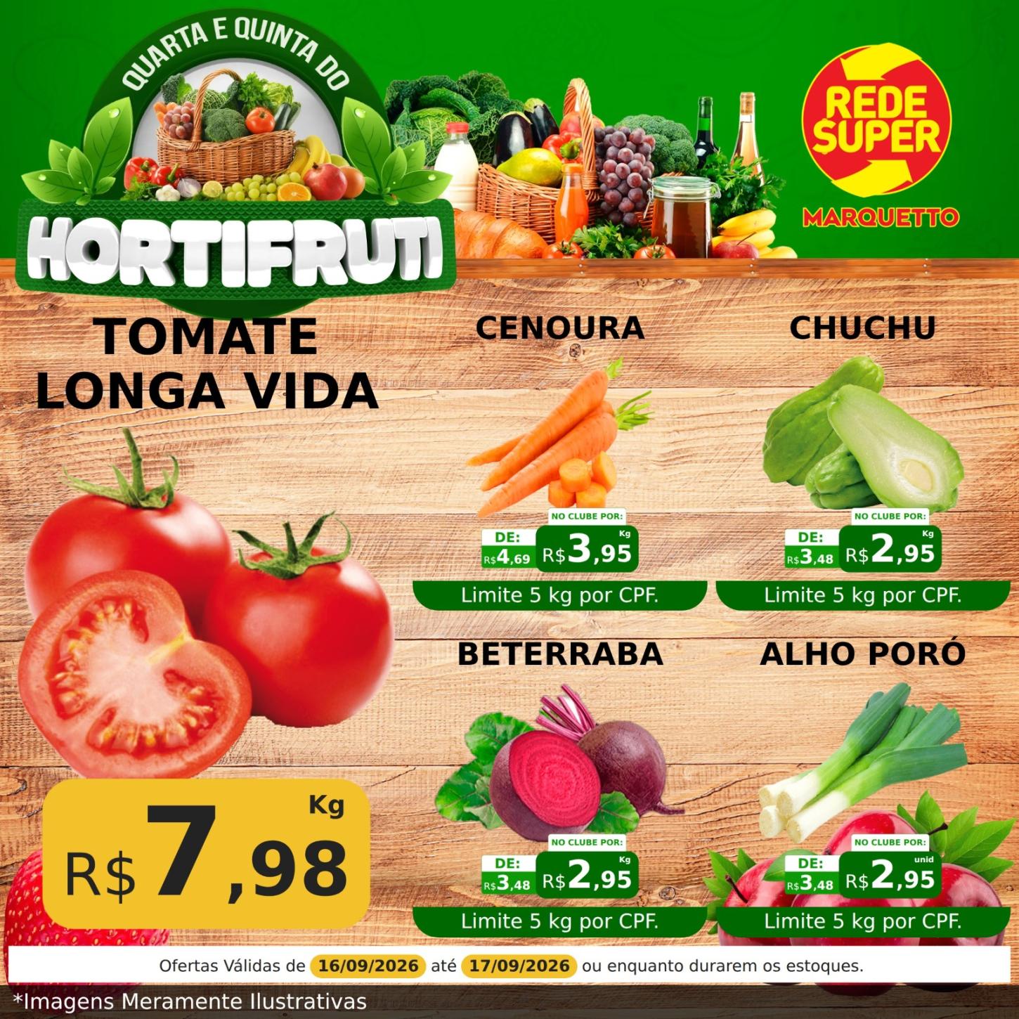 QUARTA E QUINTA DO HORTIFRÚTI NO MARQUETTO