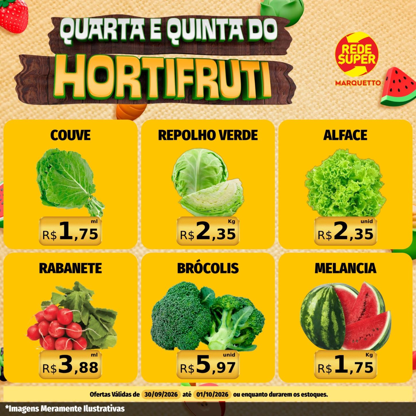 QUARTA E QUINTA É DIA DE ECONOMIZAR NO MARQUETTO REDE SUPER