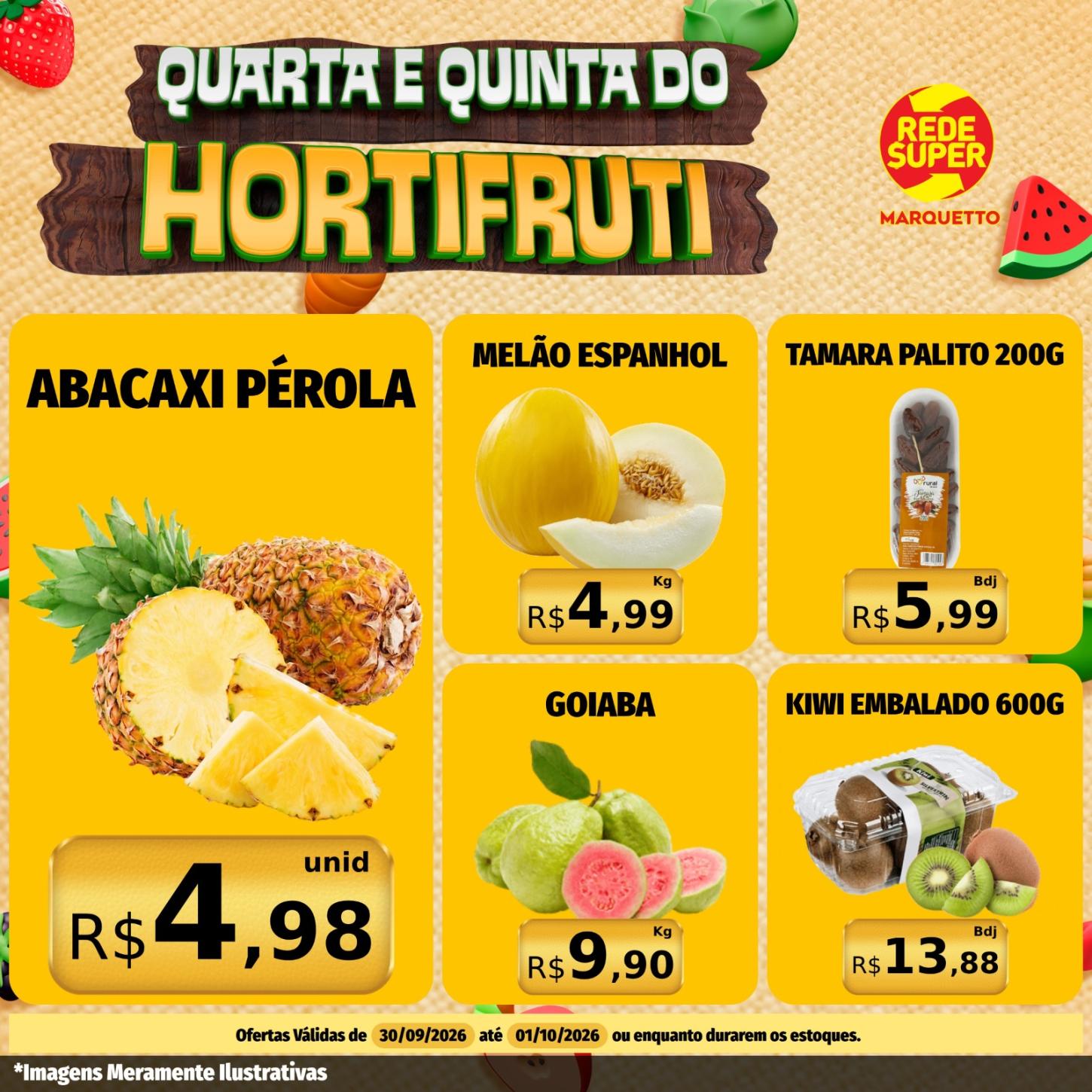 QUARTA E QUINTA É DIA DE ECONOMIZAR NO MARQUETTO REDE SUPER