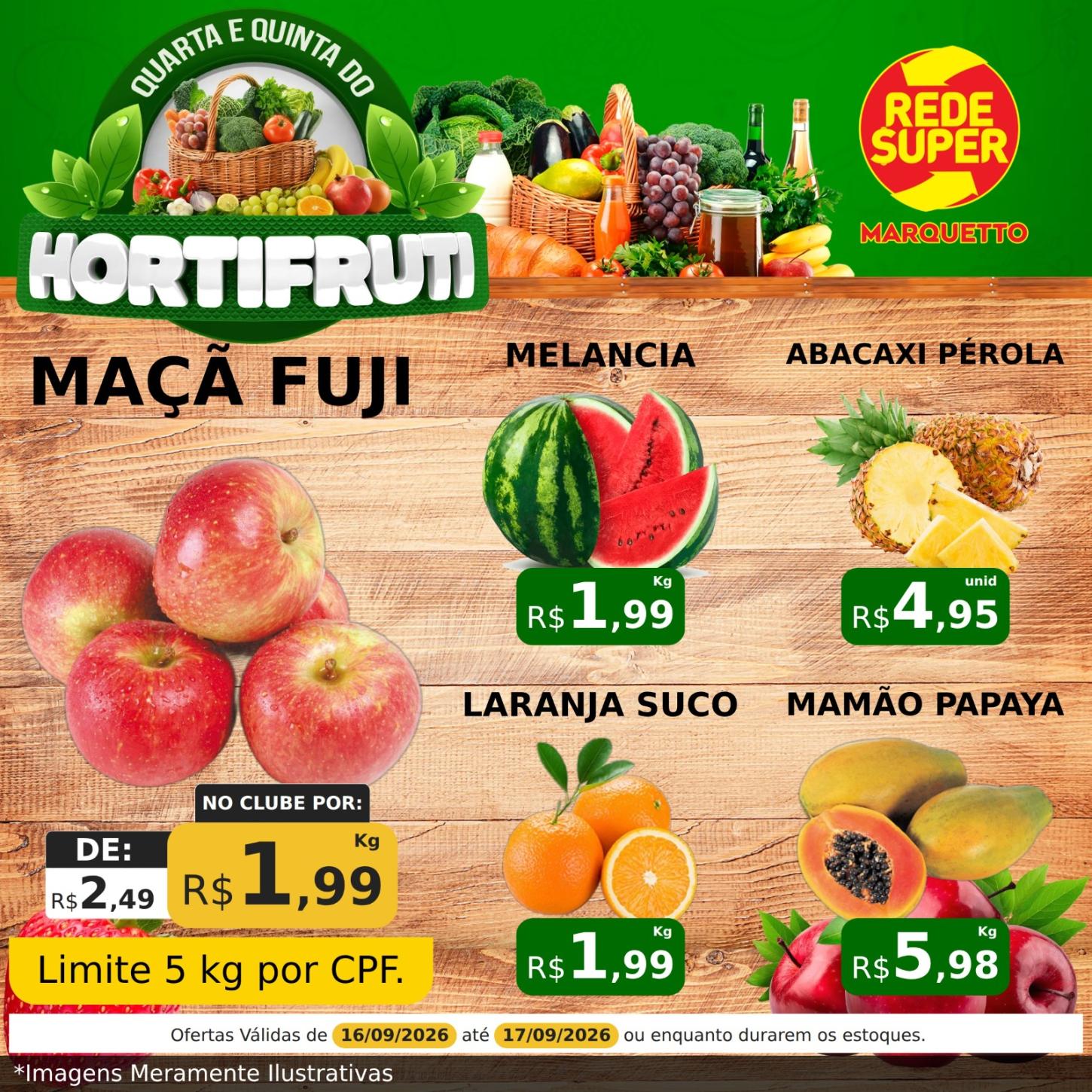 QUARTA E QUINTA DO HORTIFRÚTI NO MARQUETTO
