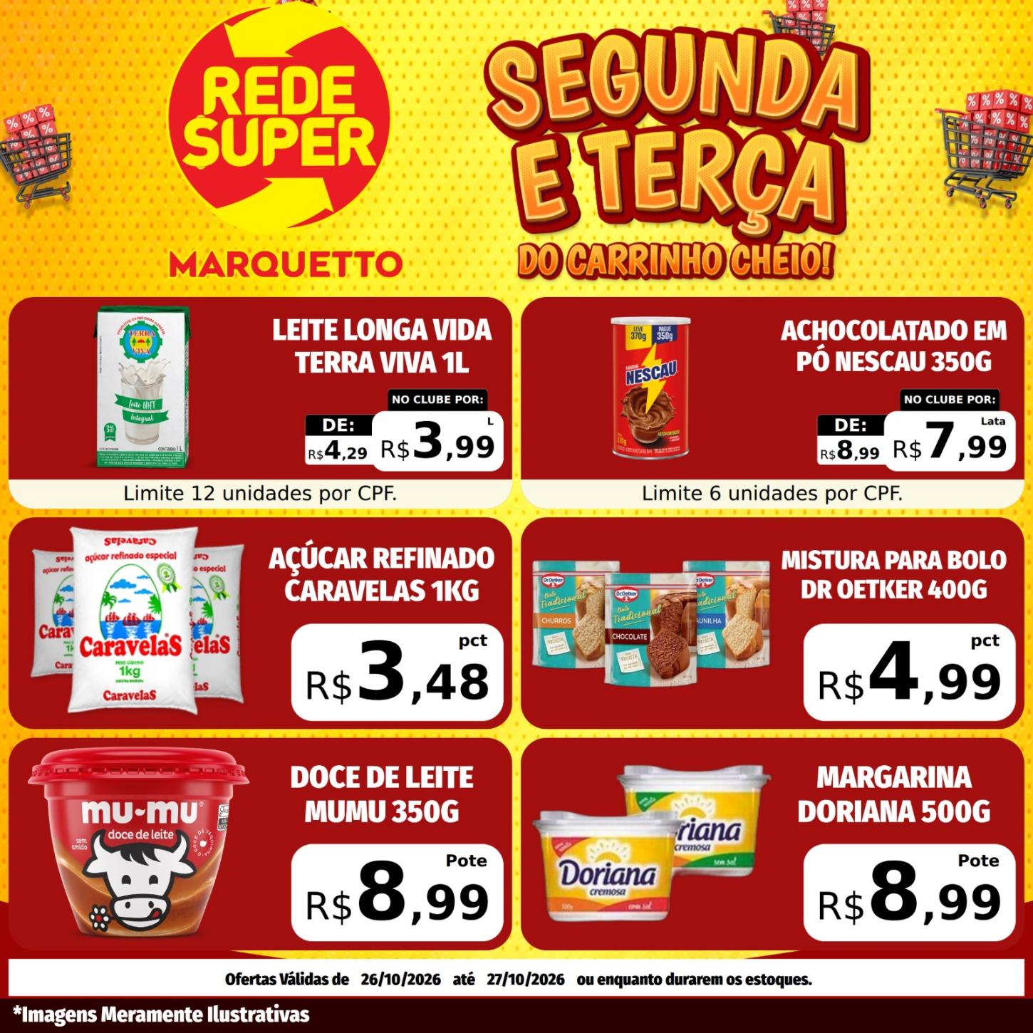 SEGUNDA E TERÇA DO CARRINHO CHEIO MARQUETTO REDE SUPER