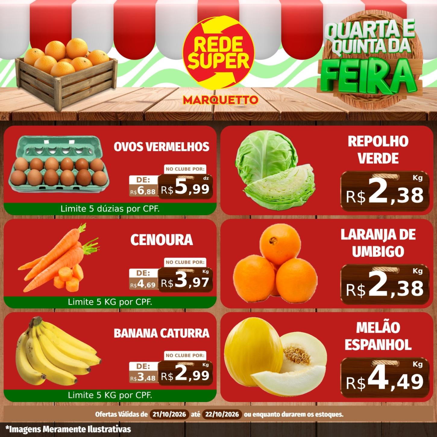 Quarta e quinta de ofertas no Marquetto