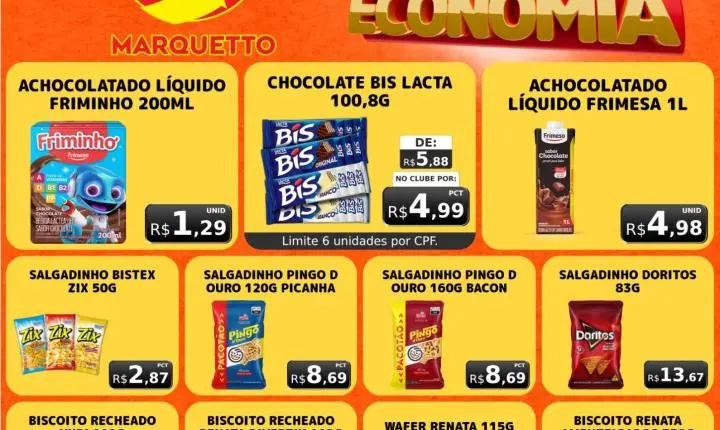 Confira as ofertas do final de semana do Marquetto