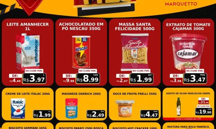 Fecha mês com ofertas impredíveis no Marquetto
