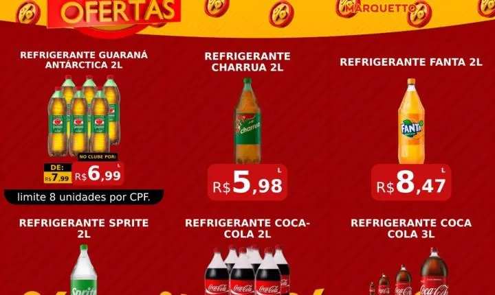 Fim de semana de ofertas é no Marquetto Rede Super