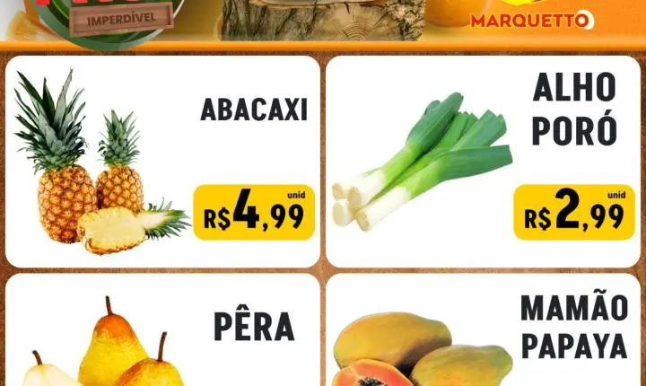 Hortifruti e açougue pra economizar no Marquetto