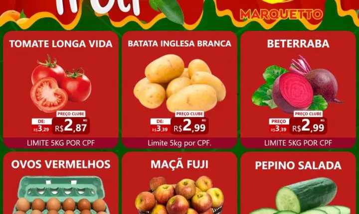 Muitas ofertas esperam você no Marquetto