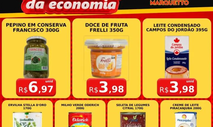 No Marquetto tem carnes selecionadas, delícias da padaria e ofertas em todos os setores