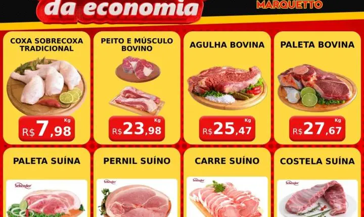 No Marquetto tem carnes selecionadas, delícias da padaria e ofertas em todos os setores