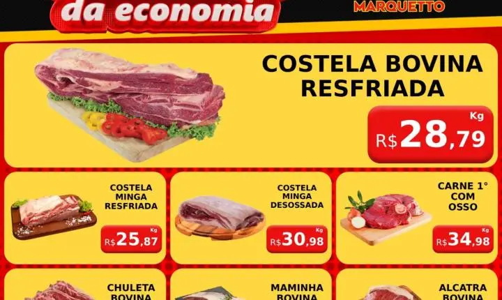 No Marquetto tem carnes selecionadas, delícias da padaria e ofertas em todos os setores