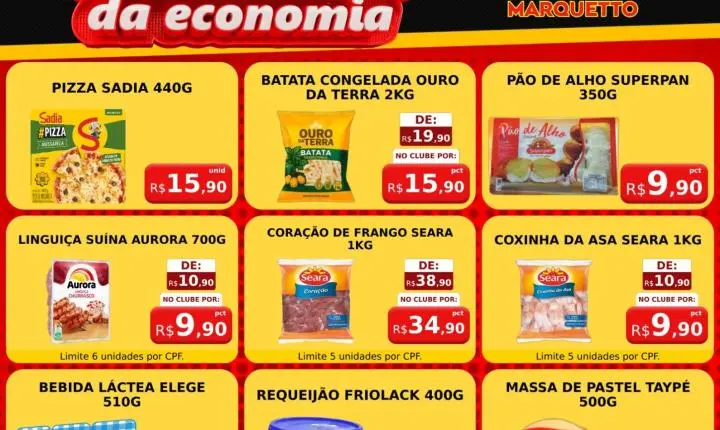 No Marquetto tem carnes selecionadas, delícias da padaria e ofertas em todos os setores
