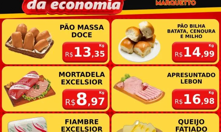 No Marquetto tem carnes selecionadas, delícias da padaria e ofertas em todos os setores