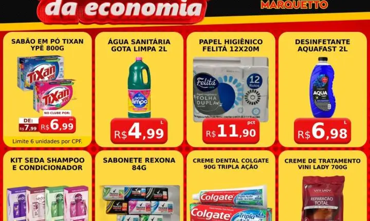 No Marquetto tem carnes selecionadas, delícias da padaria e ofertas em todos os setores