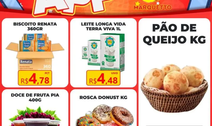 No supermercado Marquetto, você começa a semana economizando