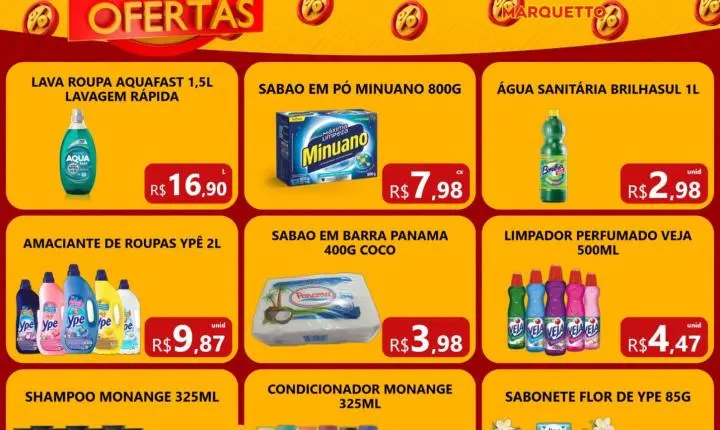 O fim de semana chega com ofertas imperdíveis no Marquetto