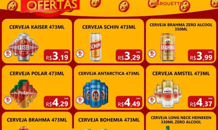 O fim de semana chega com ofertas imperdíveis no Marquetto