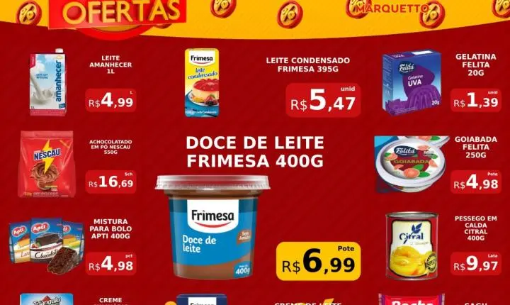 O final de semana com mais economia é no Marquetto