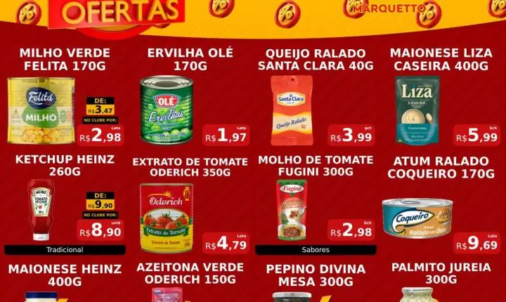 O final de semana com mais economia é no Marquetto