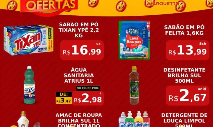 O final de semana com mais economia é no Marquetto