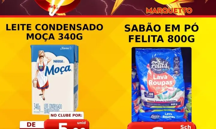 O final de semana com mais economia é no Marquetto