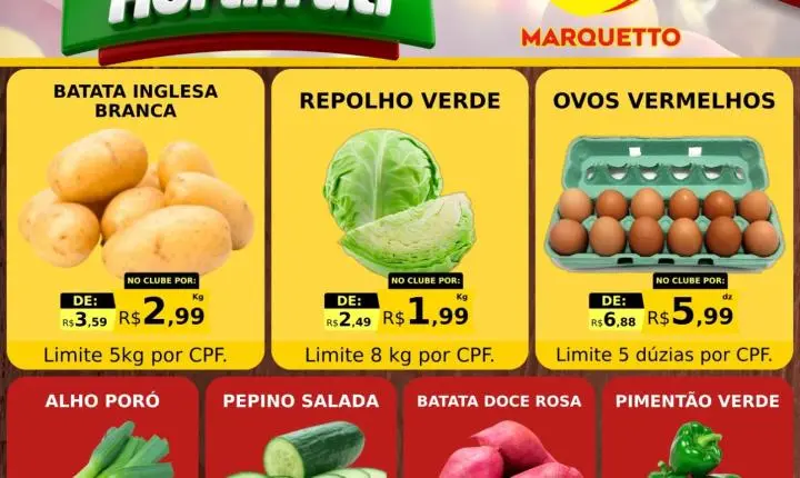 Ofertas imperdíveis no Marquetto Rede Super