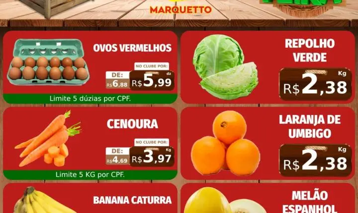 Quarta e quinta de ofertas no Marquetto