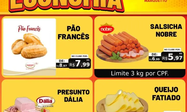 Segunda e terça da economia no Marquetto Rede Super