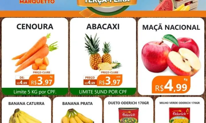 Terça do horti e muitas ofertas no Marquertto 
